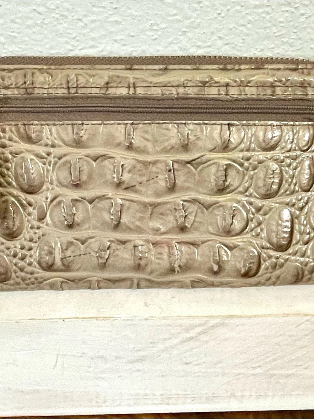 Brahmin taupe croc